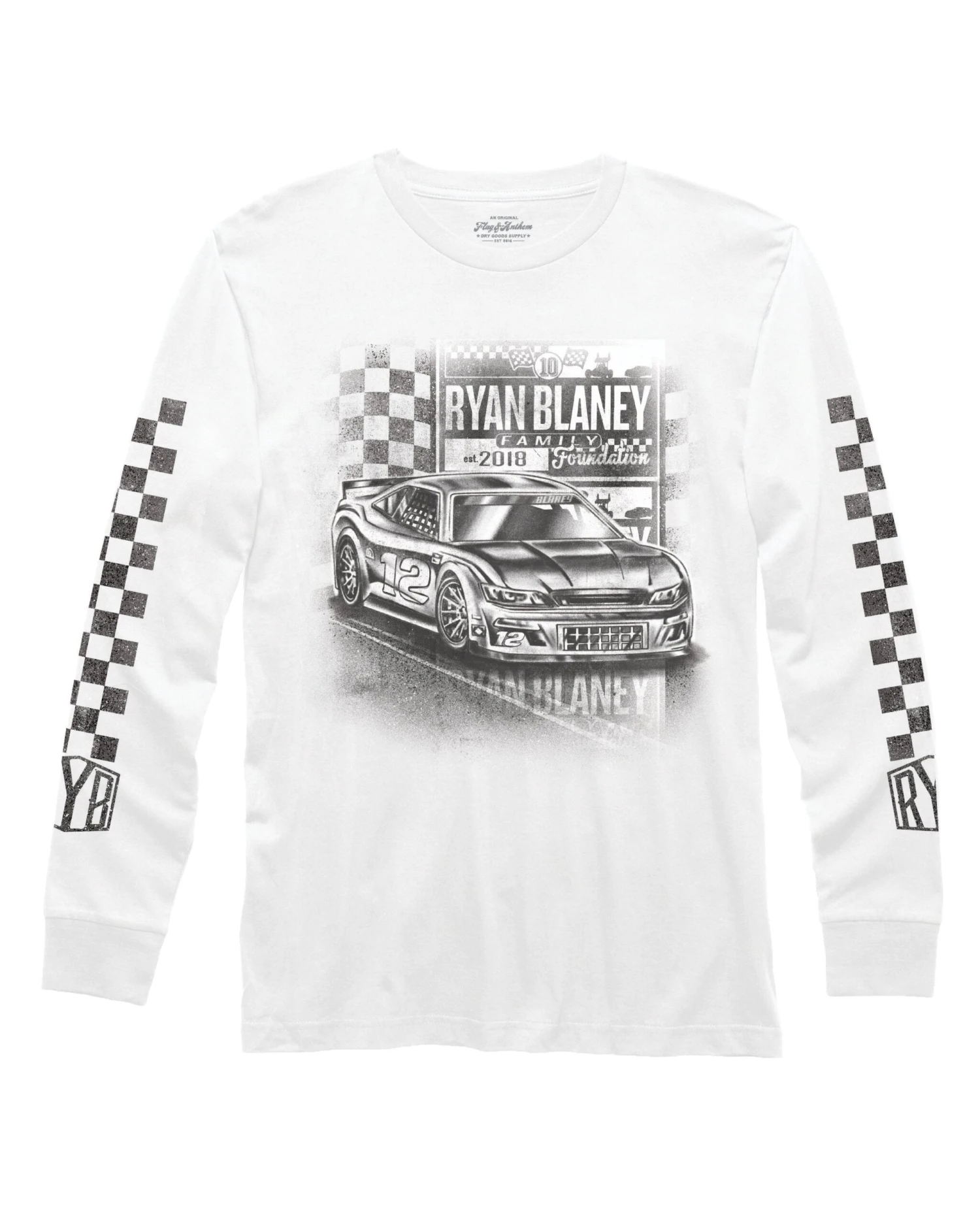 RBFF RACING FLAG CREWNECK TEE 1 RBFF RACING FLAG CREWNECK TEE