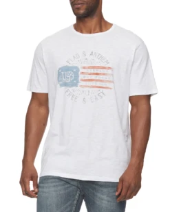 FREE & EASY FLAG SLUB TEE (FINAL SALE)