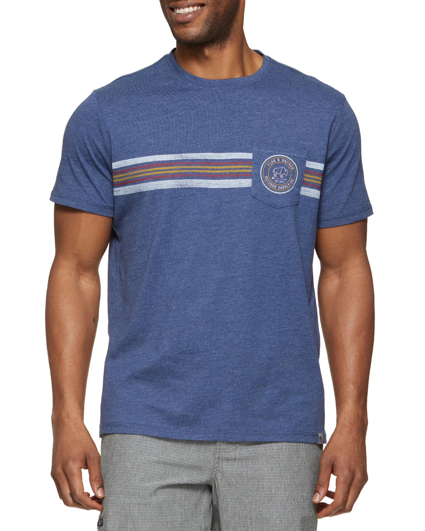 BISON ARROW STRIPED POCKET TEE (FINAL SALE) 2 BISON ARROW STRIPED POCKET TEE (FINAL SALE) - Image 2