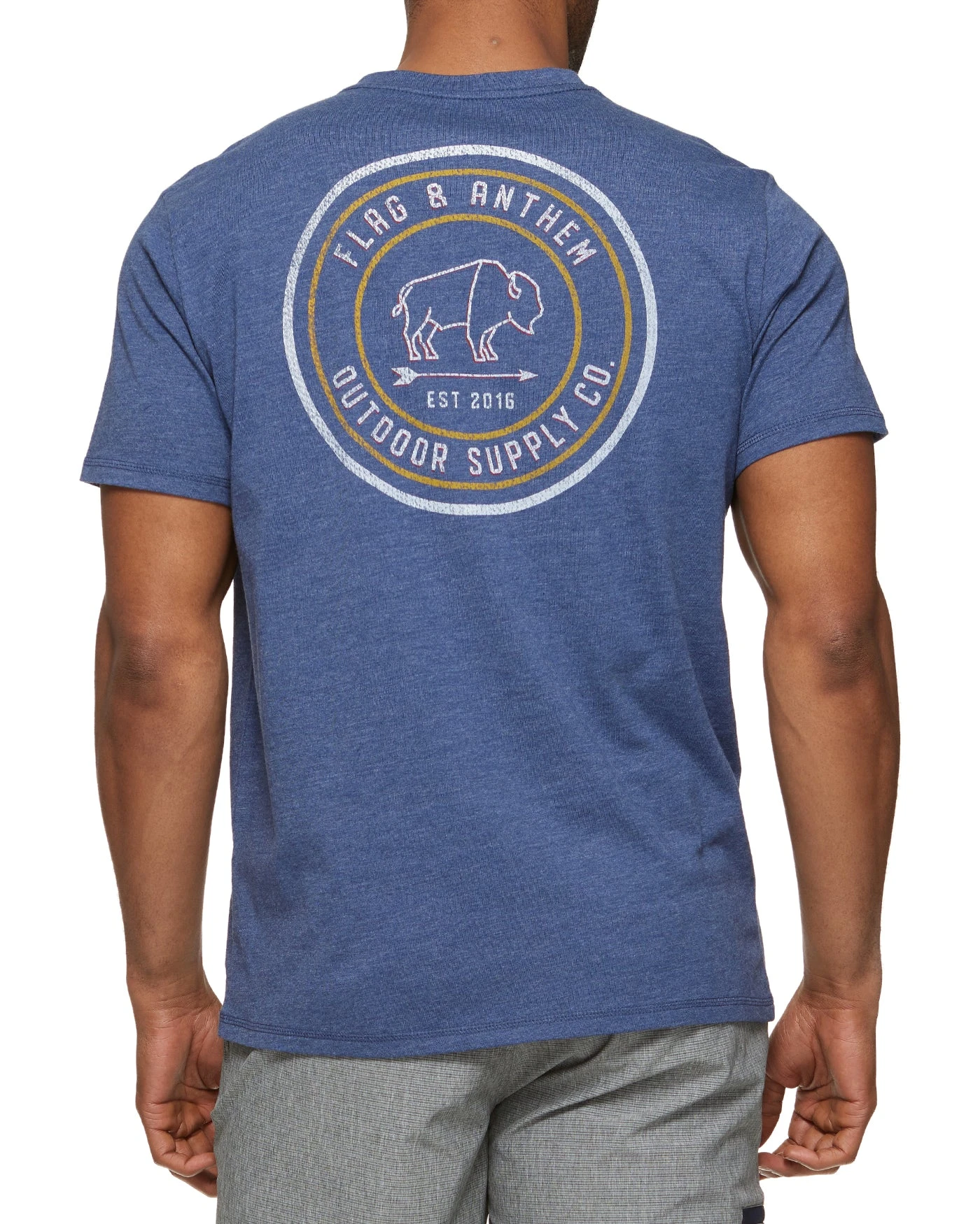 BISON ARROW STRIPED POCKET TEE (FINAL SALE) 1 BISON ARROW STRIPED POCKET TEE (FINAL SALE)