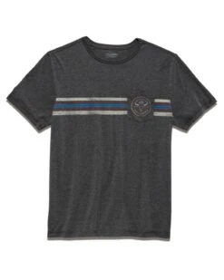 BULL SKULL STRIPED POCKET TEE (FINAL SALE) 7 BULL SKULL STRIPED POCKET TEE (FINAL SALE) -Cheap Shirts Store SM23SS1196 CHARCOAL 003