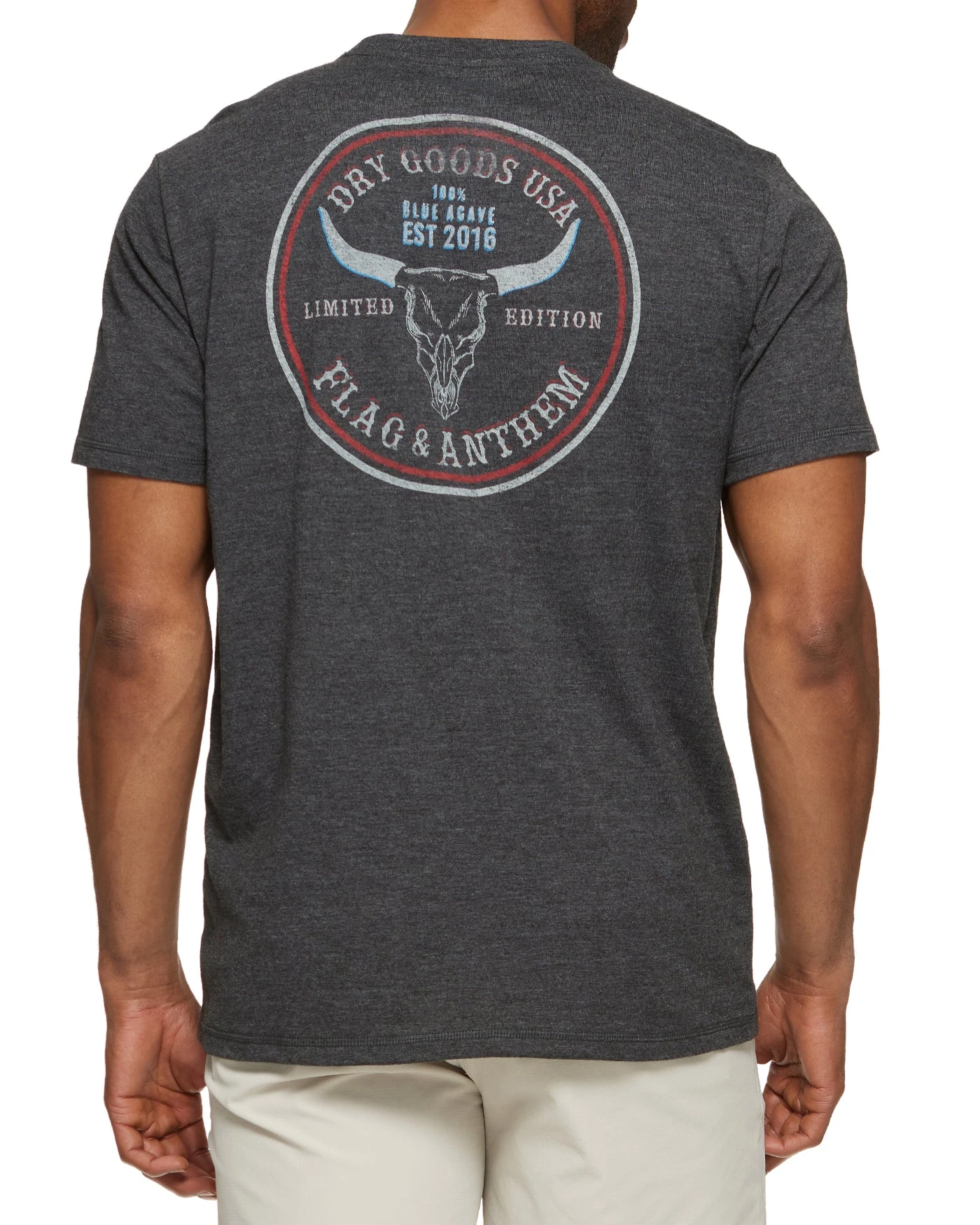 BULL SKULL STRIPED POCKET TEE (FINAL SALE) 1 BULL SKULL STRIPED POCKET TEE (FINAL SALE)