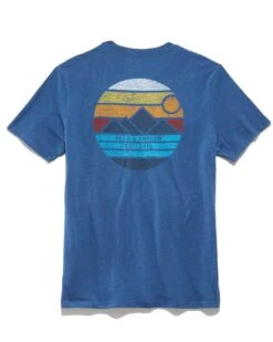 MOUNTAIN SUNRISE SLUB TEE (FINAL SALE) 8 MOUNTAIN SUNRISE SLUB TEE (FINAL SALE) -Cheap Shirts Store SM23SS961 MOUNTAIN SUNRSE TEE MED BLUE 006