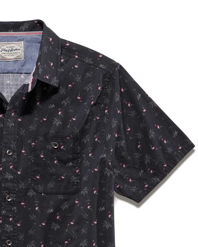 BARDWELL FLAMINGO PRINT SHIRT (FINAL SALE) 4 BARDWELL FLAMINGO PRINT SHIRT (FINAL SALE) - Image 4