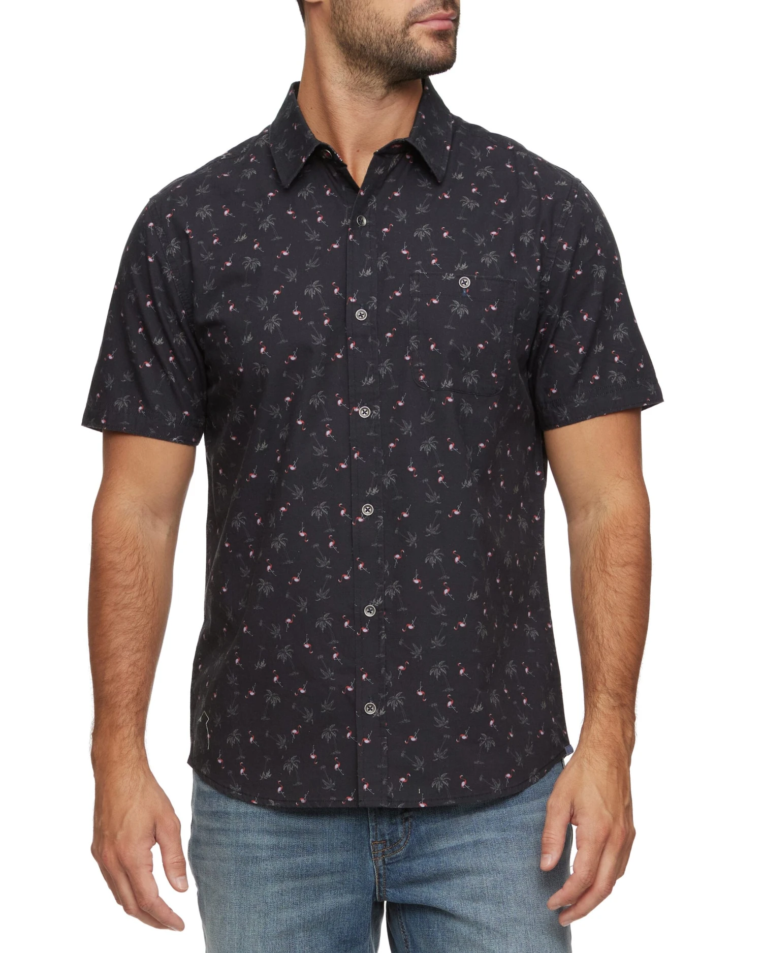 BARDWELL FLAMINGO PRINT SHIRT (FINAL SALE) 1 BARDWELL FLAMINGO PRINT SHIRT (FINAL SALE)