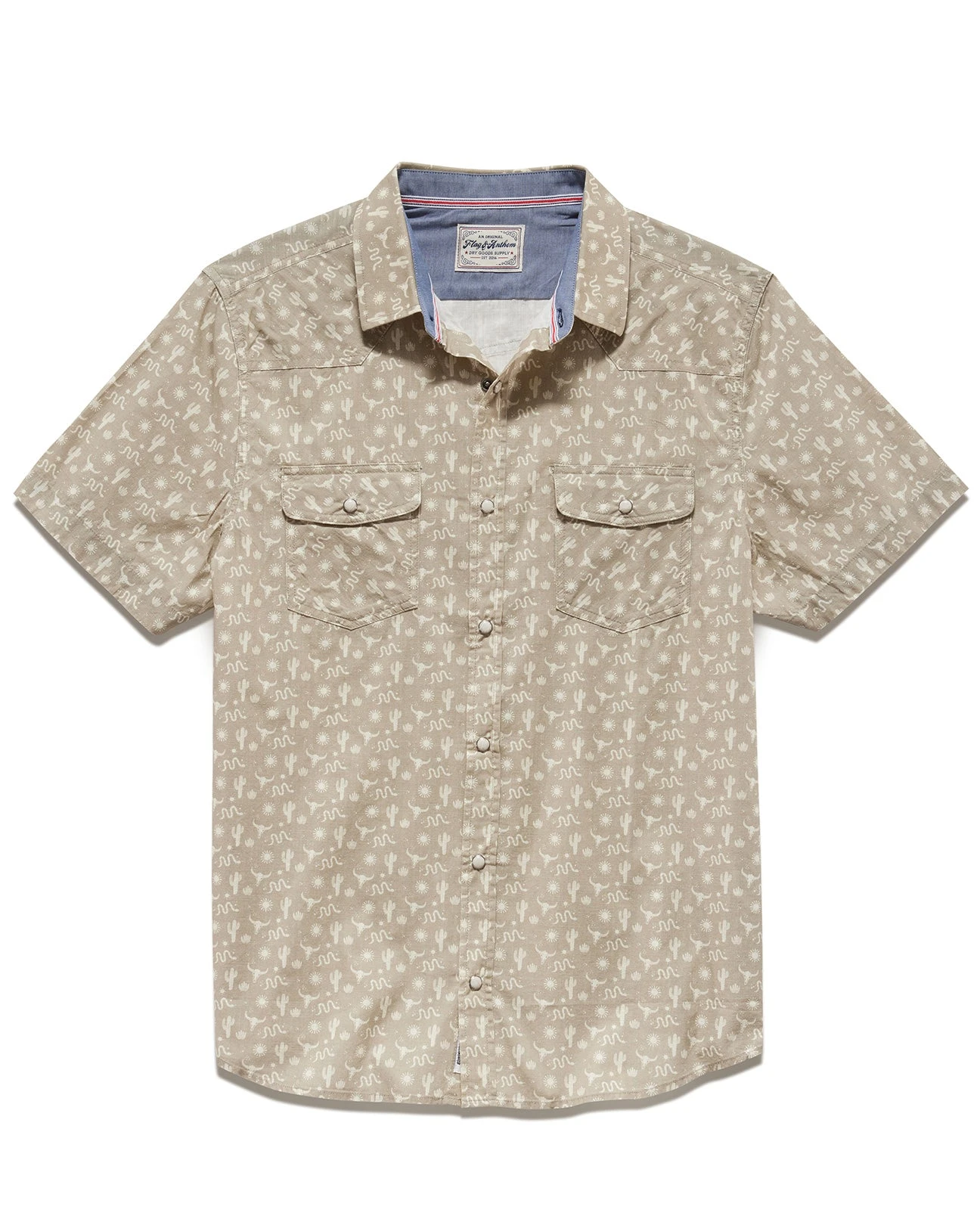 BRAWLEY VINTAGE WASHED DESERT PRINT WESTERN SHIRT (FINAL SALE) 2 BRAWLEY VINTAGE WASHED DESERT PRINT WESTERN SHIRT (FINAL SALE) - Image 2