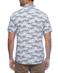 PALMDALE BEACH PRINT SHIRT (FINAL SALE) 13 PALMDALE BEACH PRINT SHIRT (FINAL SALE) -Cheap Shirts Store SM23WS1447 WHITE 013