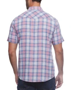 LOVERN VINTAGE SOFT WESTERN SHIRT 6 LOVERN VINTAGE SOFT WESTERN SHIRT -Cheap Shirts Store SM23WS1467 GORDO SS VINTAGE WASH WESTERN SHIRT MAUVE NAVY WHITE 010