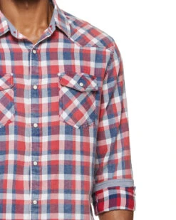 DAWSON WESTERN SHIRT 7 DAWSON WESTERN SHIRT -Cheap Shirts Store SM23WS1726 DAWSON LS WESTERN SHIRT RED WHITE BLUE CHECK 018 904cc6dc 76aa 4002 a157 c5a976d24a18