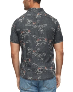 PINECREST PALM PRINT SHIRT (FINAL SALE) 10 PINECREST PALM PRINT SHIRT (FINAL SALE) -Cheap Shirts Store SP22WS017 WASHED BLACK 020