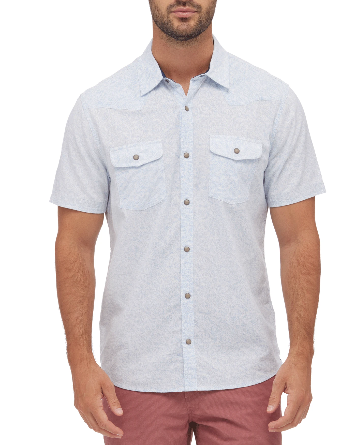 POTTSTOWN PALM PRINT LINEN-BLEND SHIRT (FINAL SALE) 1 POTTSTOWN PALM PRINT LINEN-BLEND SHIRT (FINAL SALE)