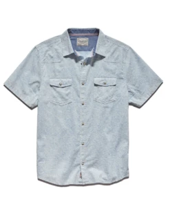 POTTSTOWN PALM PRINT LINEN-BLEND SHIRT (FINAL SALE) 8 POTTSTOWN PALM PRINT LINEN-BLEND SHIRT (FINAL SALE) -Cheap Shirts Store SP22WS130 POTTSTOWN SS LEAF PRINT WESTERN SHIRT LIGHT BLUE WHITE 005