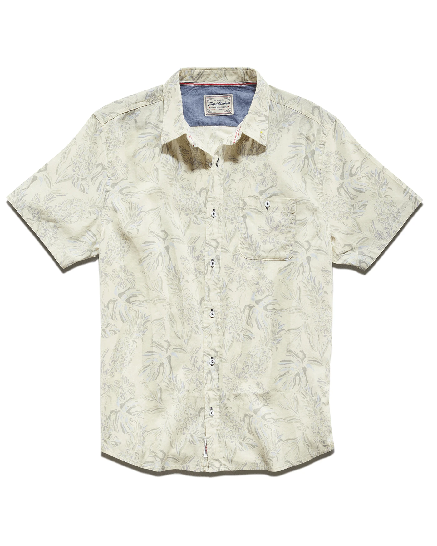 MADEIRA PINEAPPLE PRINT LINEN-BLEND SHIRT (FINAL SALE) 3 MADEIRA PINEAPPLE PRINT LINEN-BLEND SHIRT (FINAL SALE) - Image 3