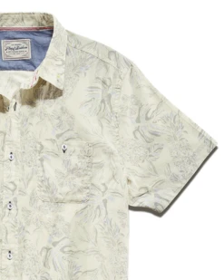 MADEIRA PINEAPPLE PRINT LINEN-BLEND SHIRT (FINAL SALE) 10 MADEIRA PINEAPPLE PRINT LINEN-BLEND SHIRT (FINAL SALE) -Cheap Shirts Store SP22WS132 DESTIN SS PINAPPLE PRsINT SHIRT CREAM CHARCOAL 002