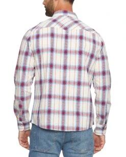 BAINBRIDGE VINTAGE WASHED WESTERN SHIRT 6 BAINBRIDGE VINTAGE WASHED WESTERN SHIRT -Cheap Shirts Store SP23WS1087 BAINBRIDGE LS VINTAGE WASH WESTERN SHIRT RED WHITE NAVY 005