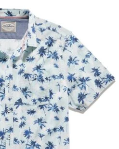 MIAMI PALM PRINT SHIRT (FINAL SALE) 6 MIAMI PALM PRINT SHIRT (FINAL SALE) -Cheap Shirts Store SP23WS1101 MIAMI sSS PALM TREE PRINT SHIRT MINT NAVY 005