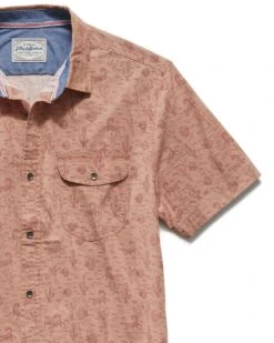 MOAB DESERT PRINT SHIRT (FINAL SALE) -Cheap Shirts Store SP23WS1104 MOAB SS DESERTT PRINT SHIRT WASHED RED 063