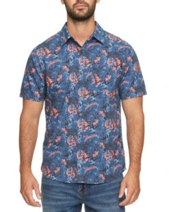 POMPANO VINTAGE WASHED TROPICAL PRINT SHIRT (FINAL SALE)