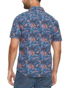 POMPANO VINTAGE WASHED TROPICAL PRINT SHIRT (FINAL SALE) -Cheap Shirts Store SP23WS1113 AMARILLO SS VINTAGE WASH CACTUS PRINT SHIRT CHARCOAL MULTI 019