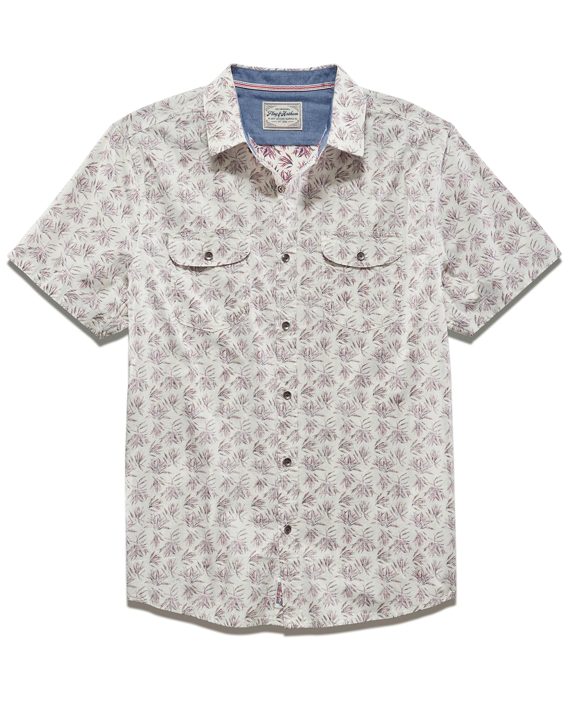 ENGLEWOOD LEAF PRINT VINTAGE WASHED WESTERN SHIRT (FINAL SALE) 2 ENGLEWOOD LEAF PRINT VINTAGE WASHED WESTERN SHIRT (FINAL SALE) - Image 2