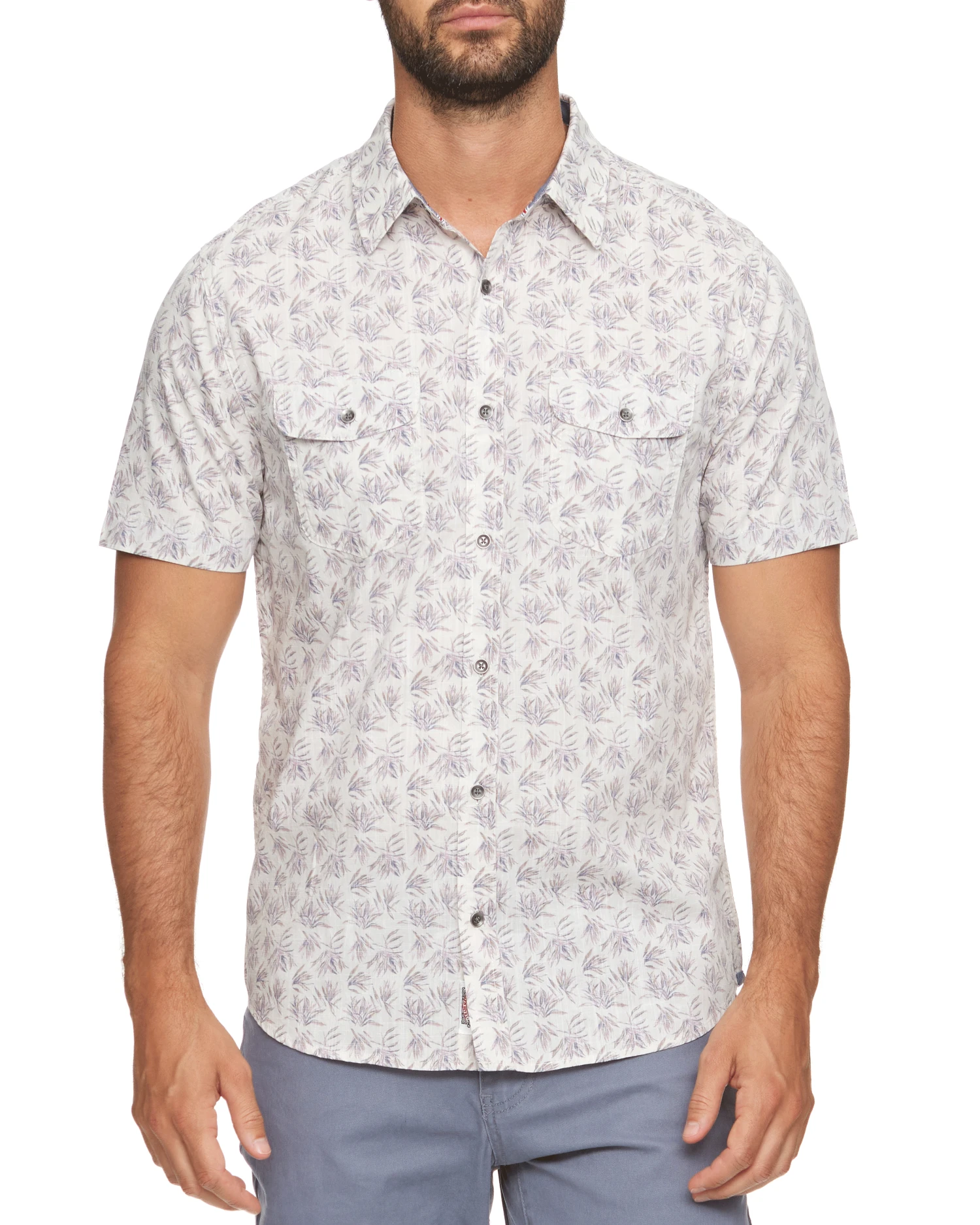 ENGLEWOOD LEAF PRINT VINTAGE WASHED WESTERN SHIRT (FINAL SALE) 1 ENGLEWOOD LEAF PRINT VINTAGE WASHED WESTERN SHIRT (FINAL SALE)