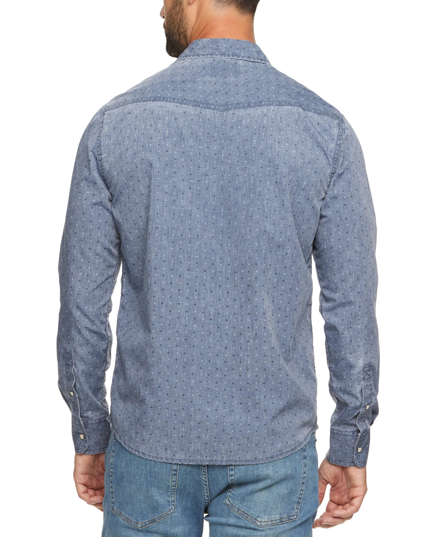 MENA DOT PRINT VINTAGE SOFT WESTERN SHIRT 3 MENA DOT PRINT VINTAGE SOFT WESTERN SHIRT - Image 3