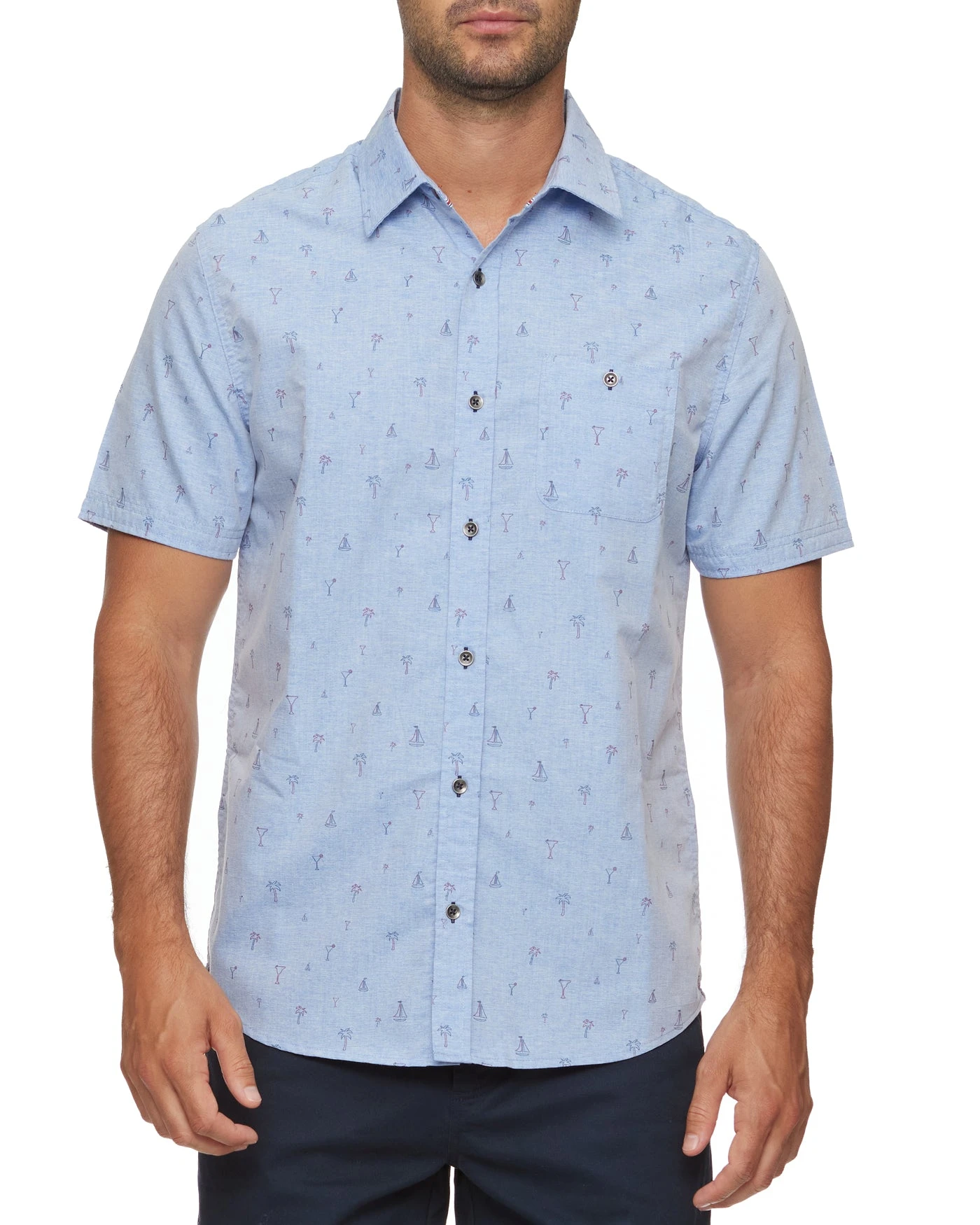 PRATTVILLE PALM PRINT SHIRT (FINAL SALE) 1 PRATTVILLE PALM PRINT SHIRT (FINAL SALE)