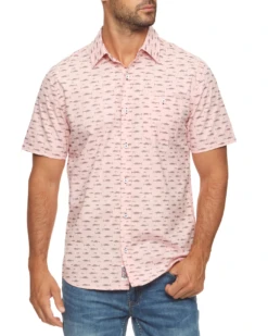 PHILLIPSBURG FISH PRINT STRETCH SHIRT (FINAL SALE)
