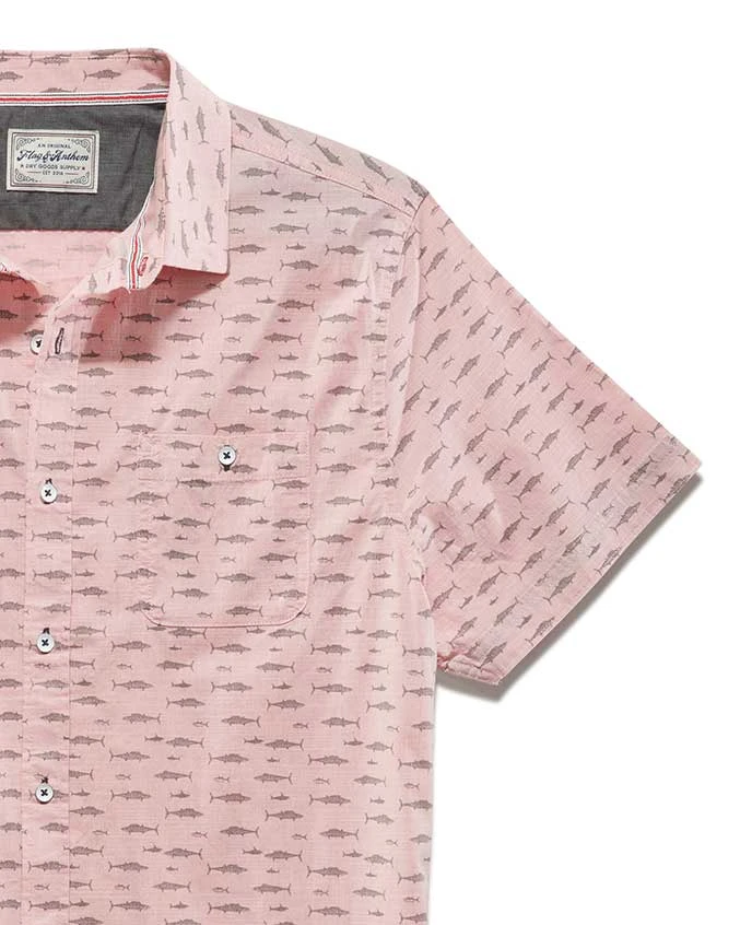 PHILLIPSBURG FISH PRINT STRETCH SHIRT (FINAL SALE) 5 PHILLIPSBURG FISH PRINT STRETCH SHIRT (FINAL SALE) - Image 5