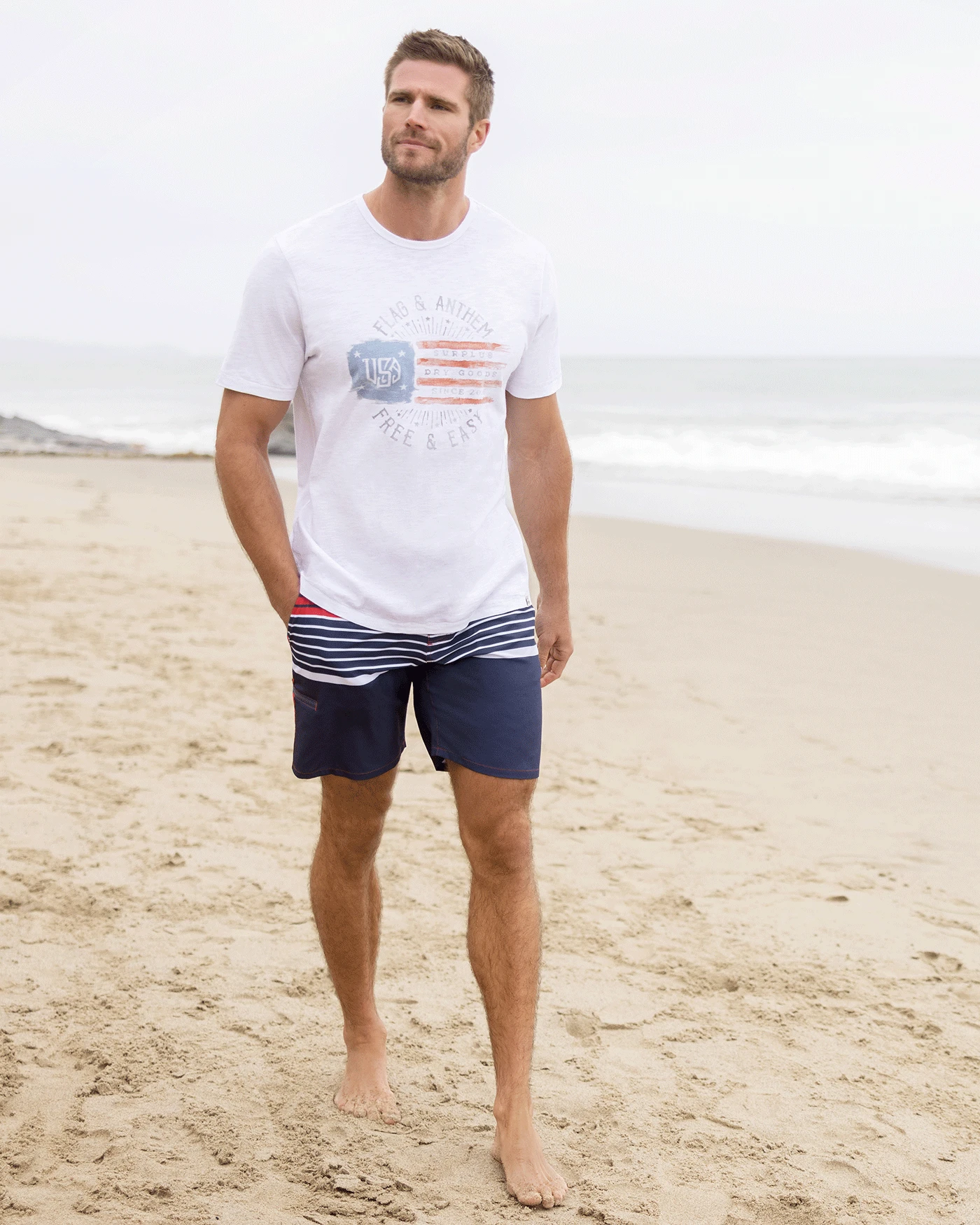 FREE & EASY FLAG SLUB TEE (FINAL SALE) 3 FREE & EASY FLAG SLUB TEE (FINAL SALE) - Image 3