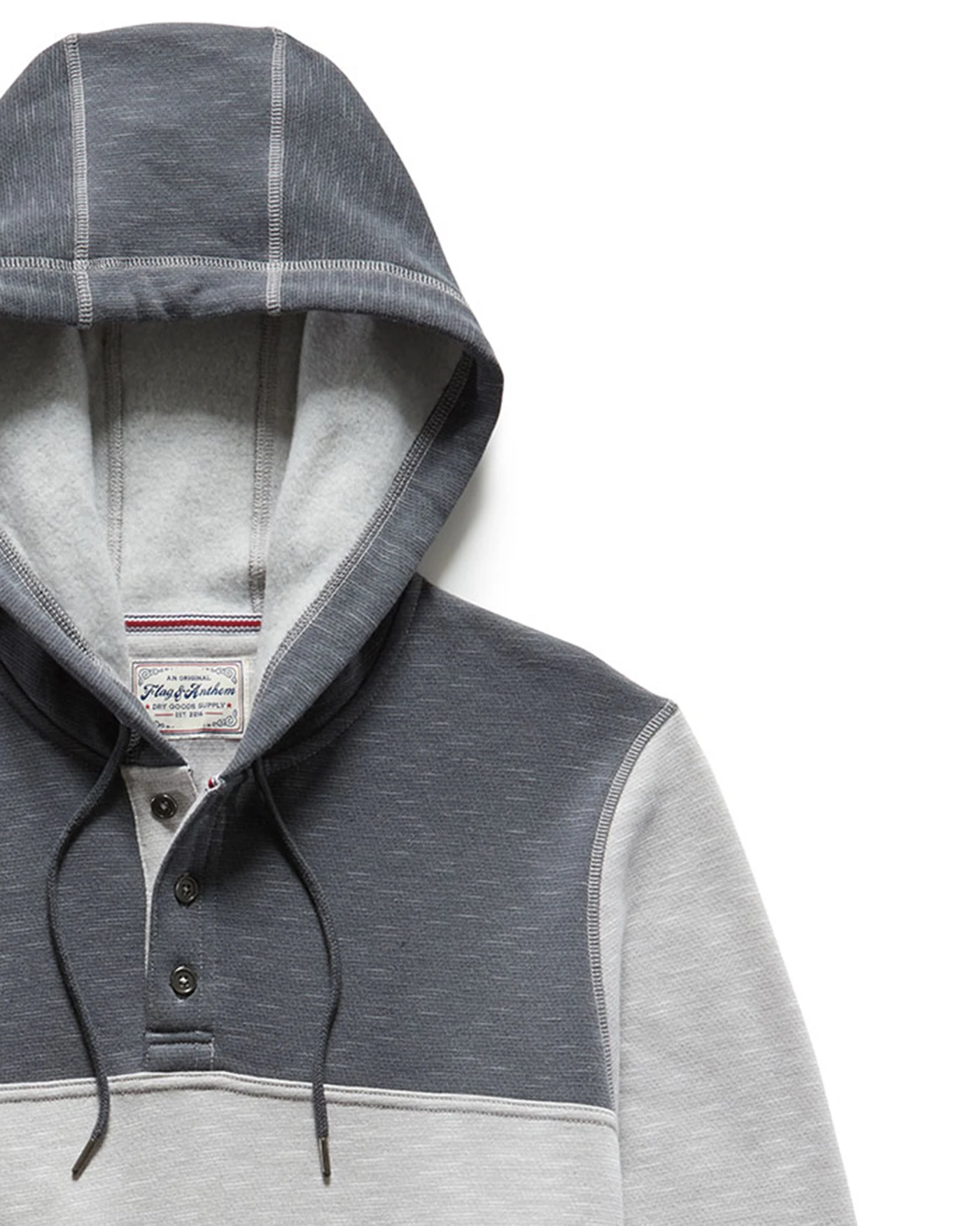 PAXVILLE COLORBLOCK FLEECE HOODED HENLEY 7 PAXVILLE COLORBLOCK FLEECE HOODED HENLEY - Image 7
